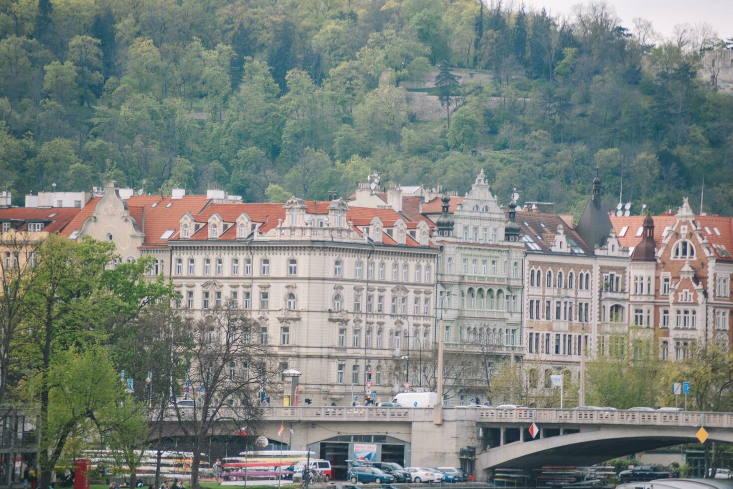 beautiful view of the city Prague photo