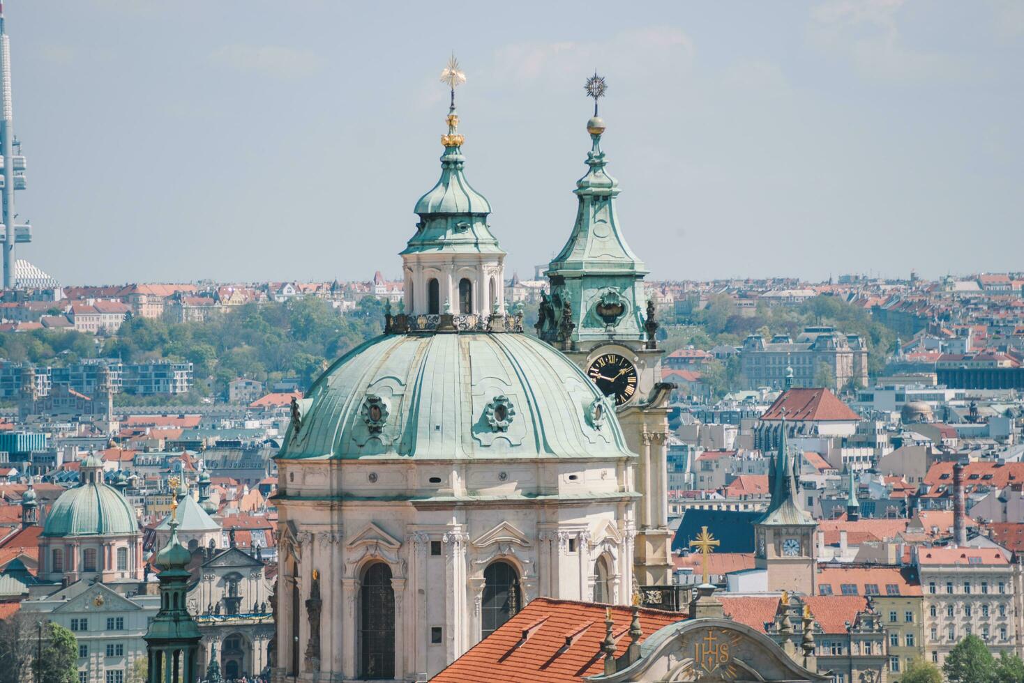 beautiful view of the city Prague photo