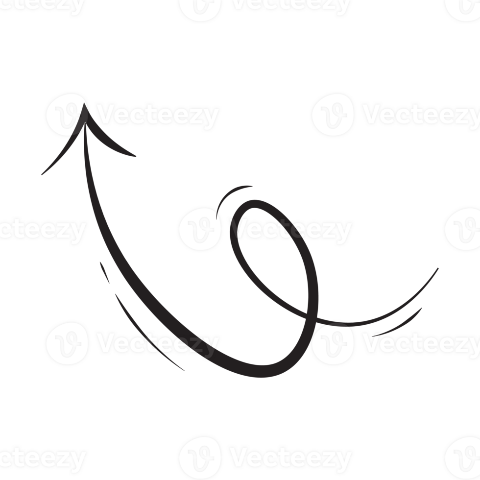 30 Arrow Handrawn Outline Style al png