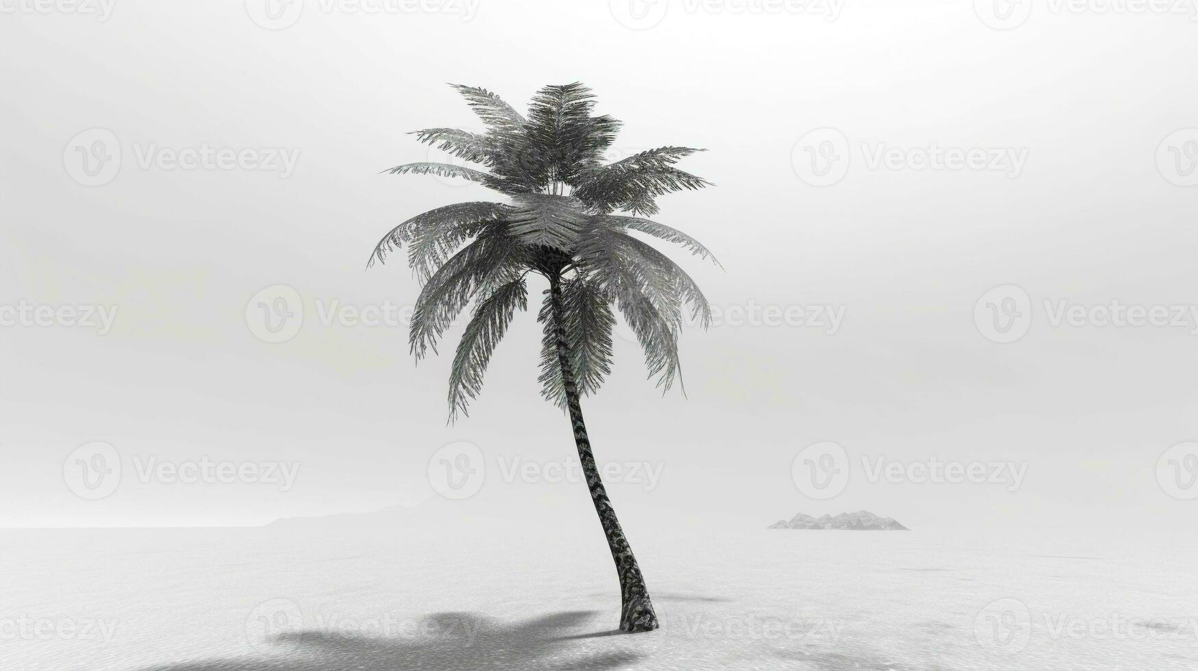 3 d render. abstract background of coconut trees. palm trees and tropical plants Generative AI, AI Generated photo