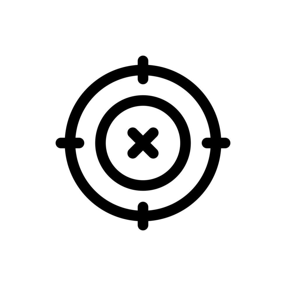 Simple Target icon. The icon can be used for websites, print templates, presentation templates, illustrations, etc vector