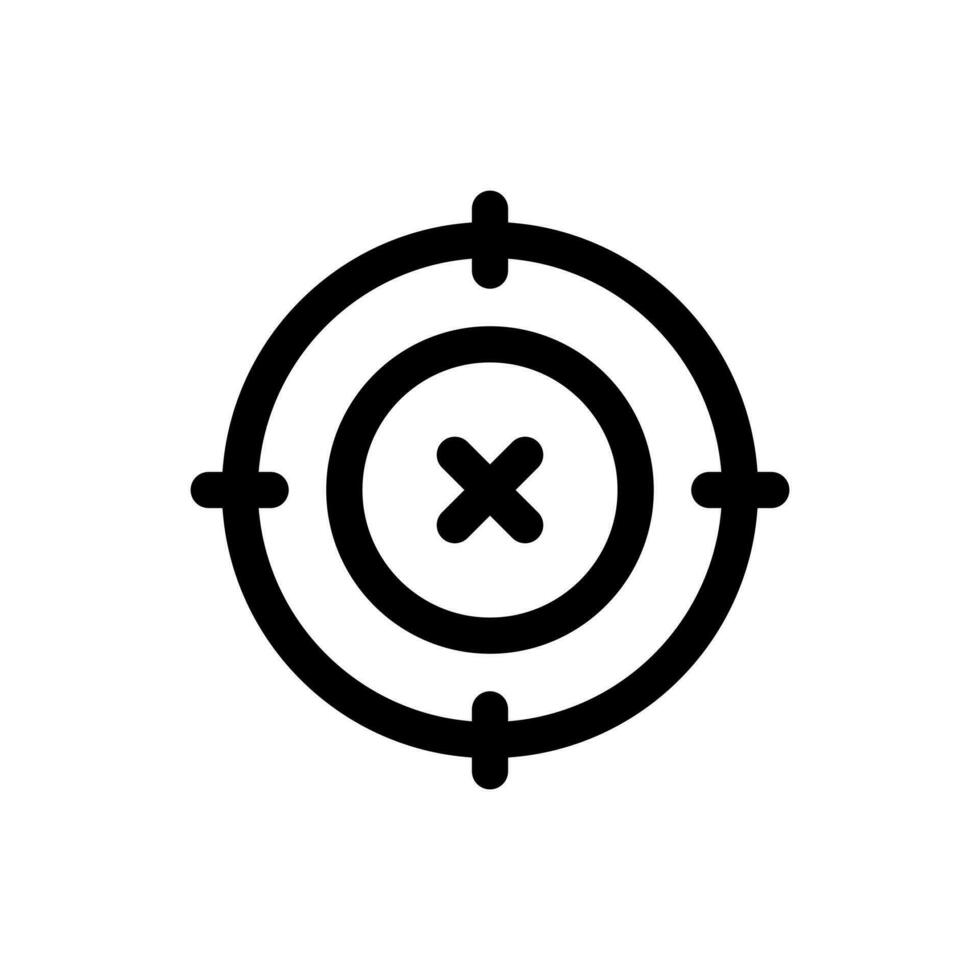 Simple Target icon. The icon can be used for websites, print templates, presentation templates, illustrations, etc vector
