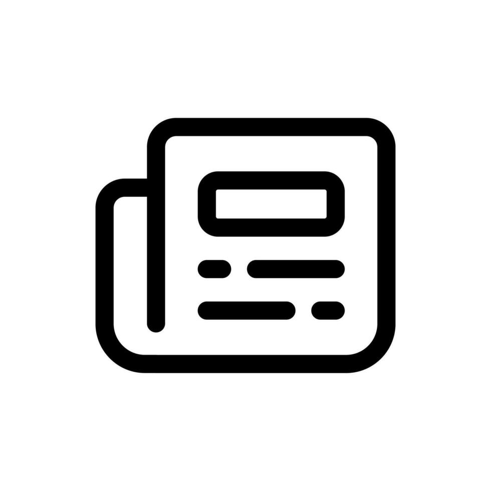 Simple newspaper icon. The icon can be used for websites, print templates, presentation templates, illustrations, etc vector