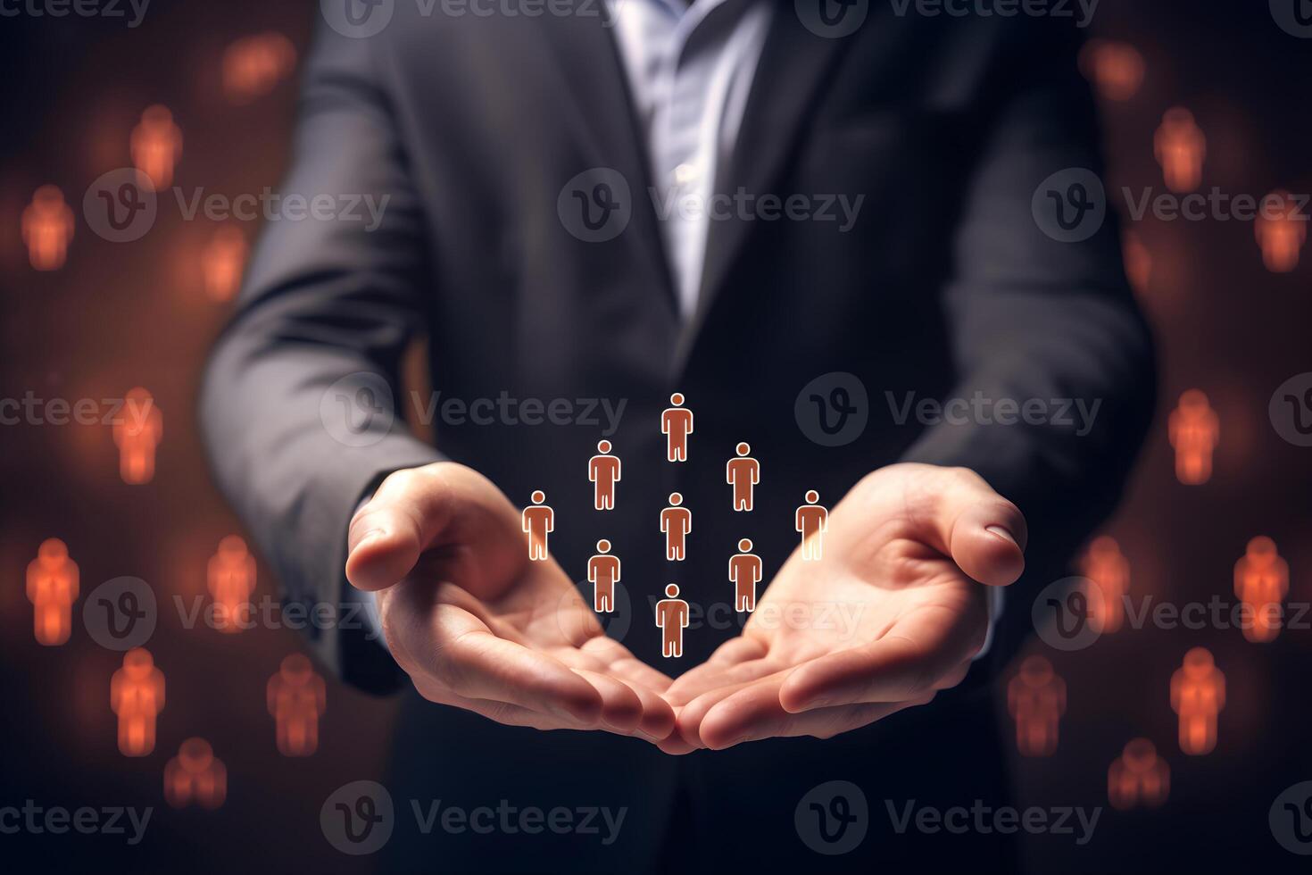 HR concept and customer care concept. Corporate clients service and care. HR team managing employee recruitment and personnel within business. Human resource and personnel management. . photo