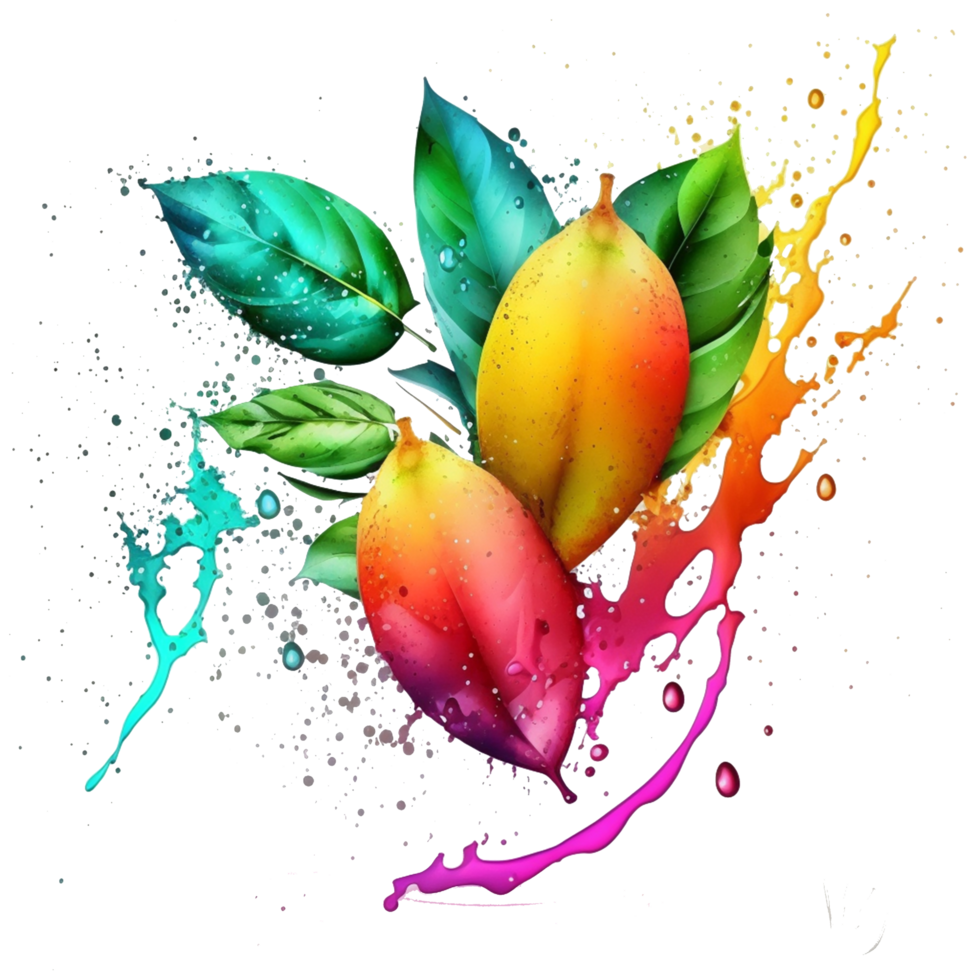 gratuito Scarica acqua colore frutta png realistico foto, ai generativo