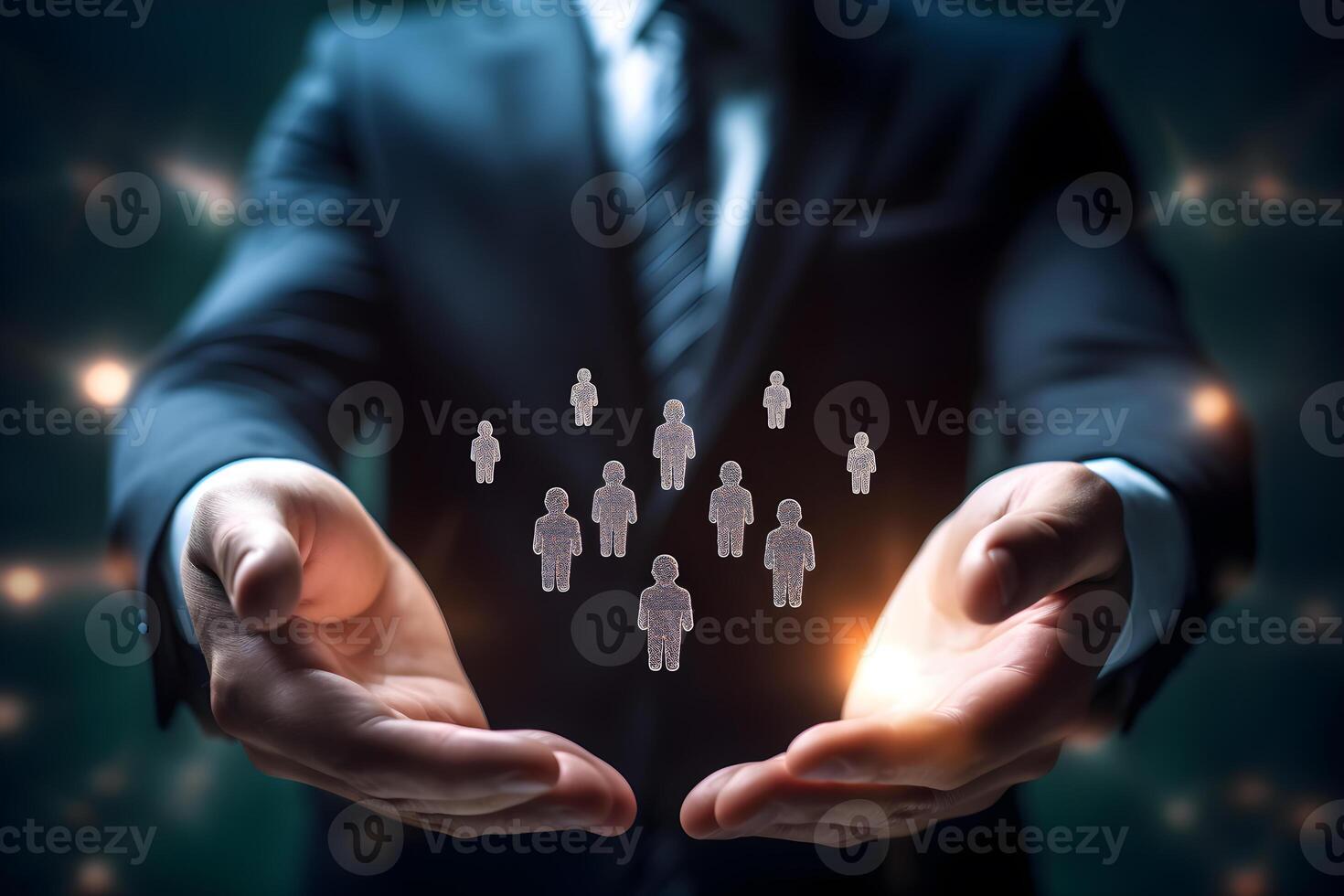 HR concept and customer care concept. Corporate clients service 