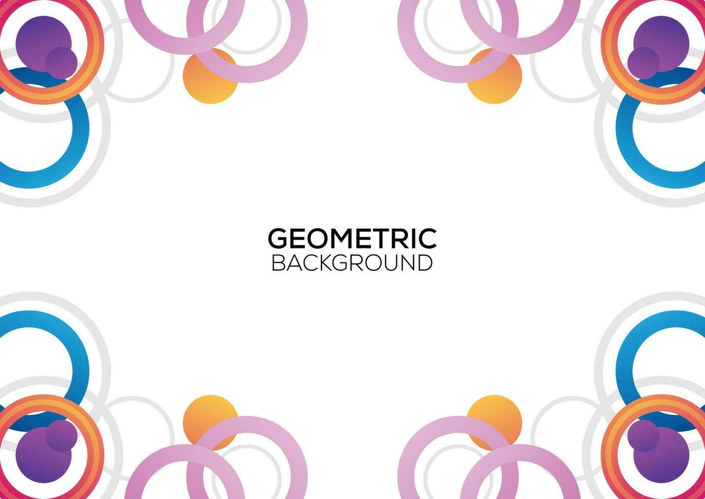 abstract round geometric background design vector