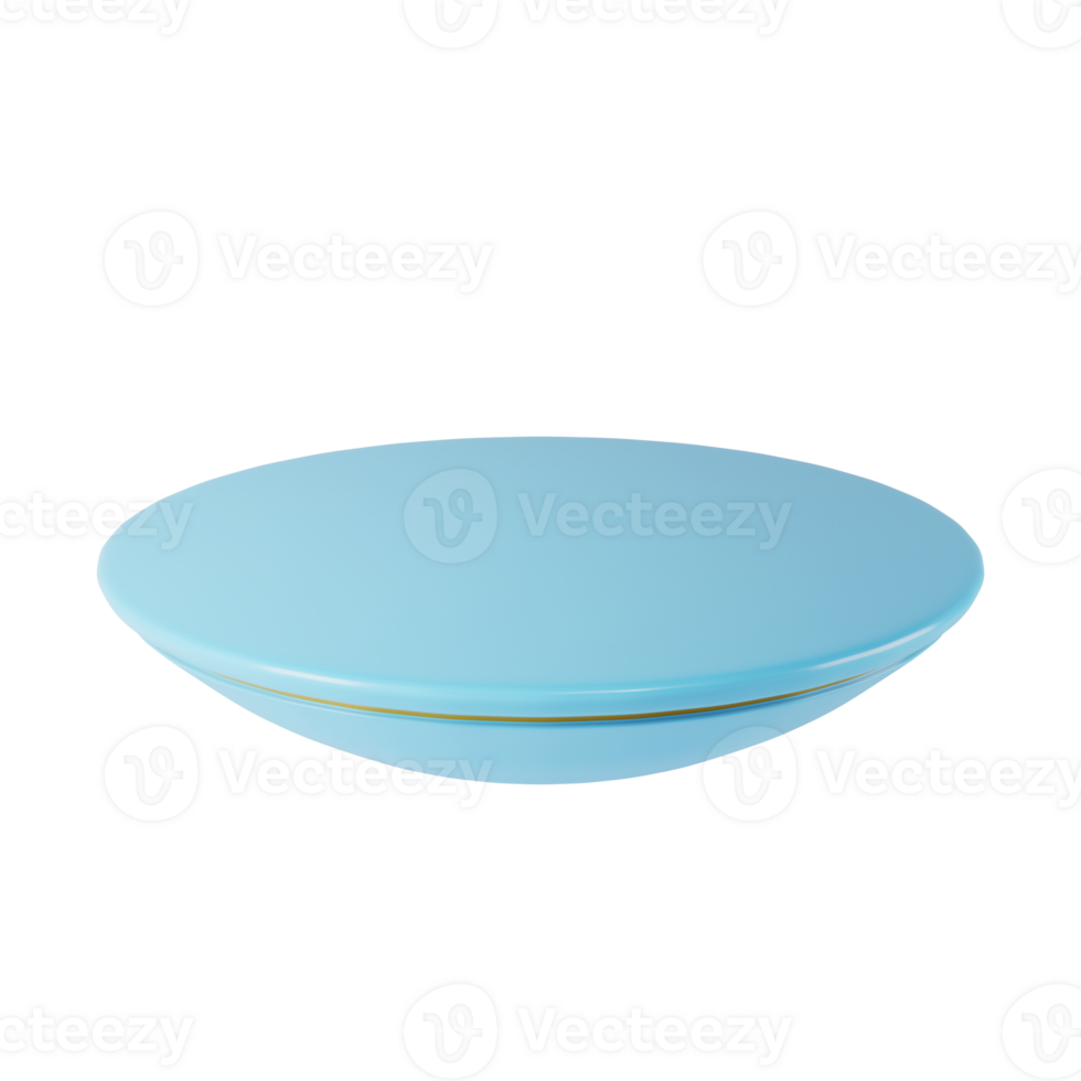 Minimalist round blue podium mockup with 3d rendering abstract background composition, illustration mock up of geometry platform shape for product display. isolated transparent png