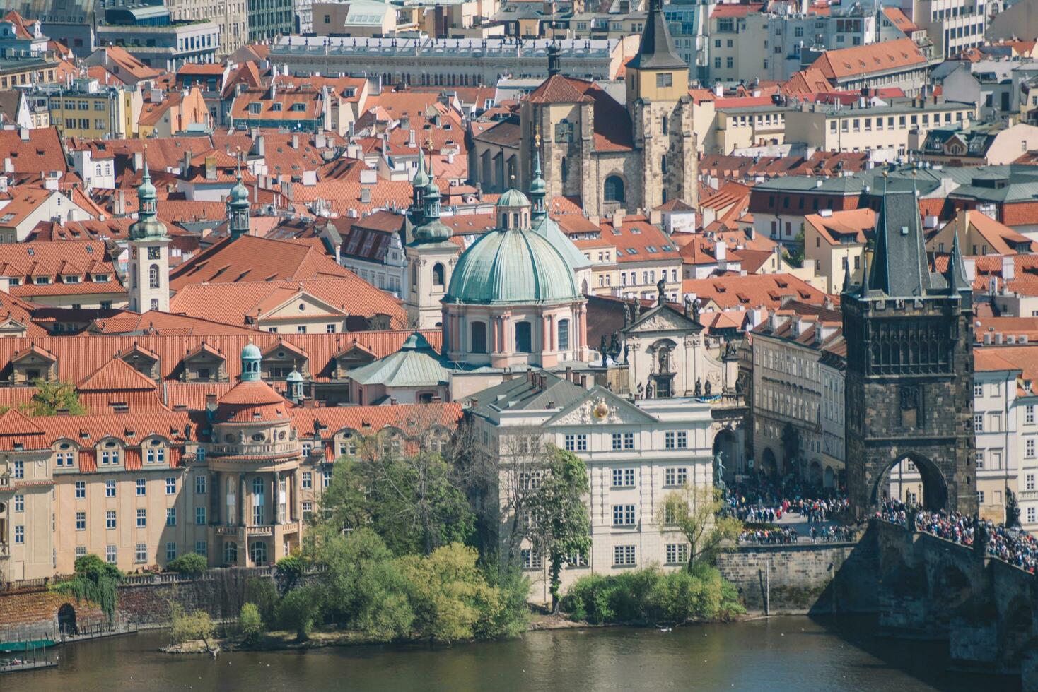 beautiful view of the city Prague photo