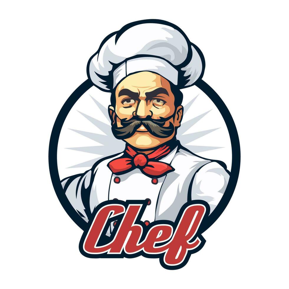 Chef Logo Vector Stock Illustration, restaurant logo Stock Vector
