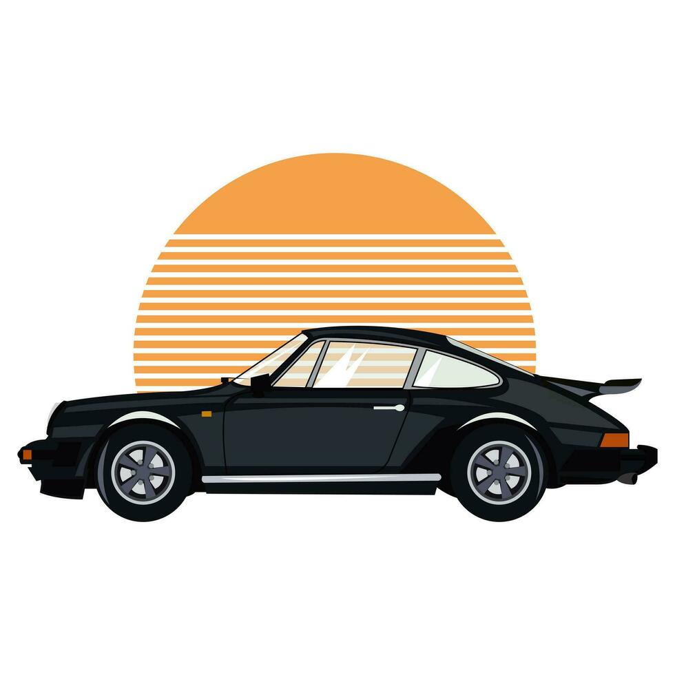 Classic car  Vector Stock Illustration, old car Stock Vector