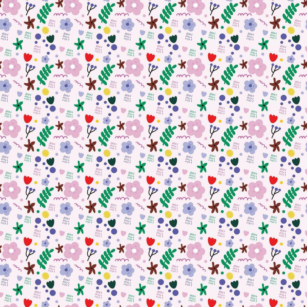 pink summer background floral flower seamless background pattern vector