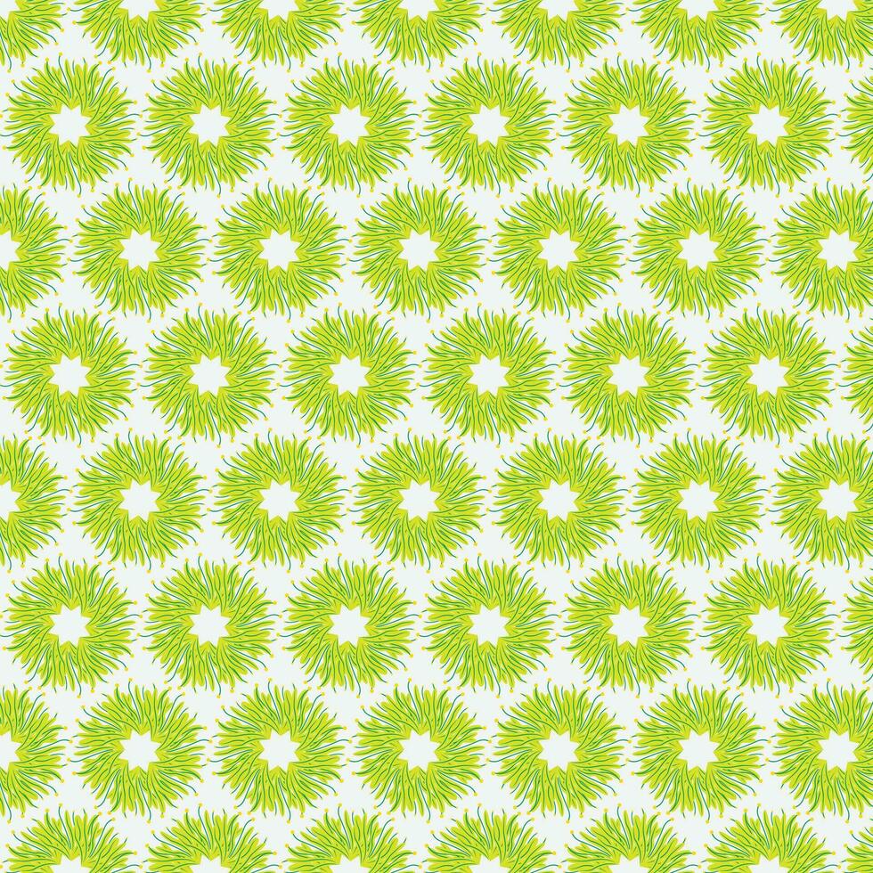 Modern yellow and green grass symmetry background pattern vector