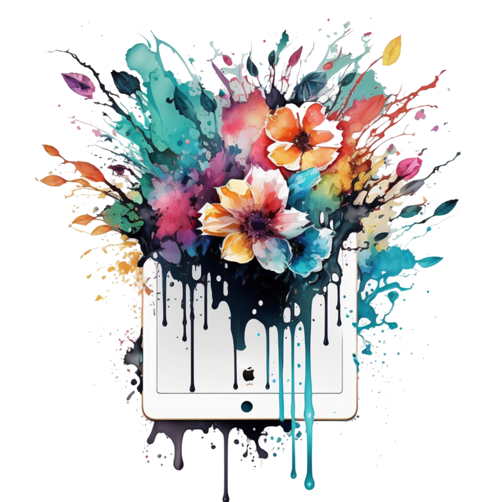 Free download watercolor mobile pc realistic photo, Ai Generative Free download watercolor mobile pc realistic photo, Ai Generative
