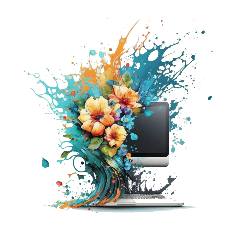 Free download watercolor mobile pc realistic photo, Ai Generative png