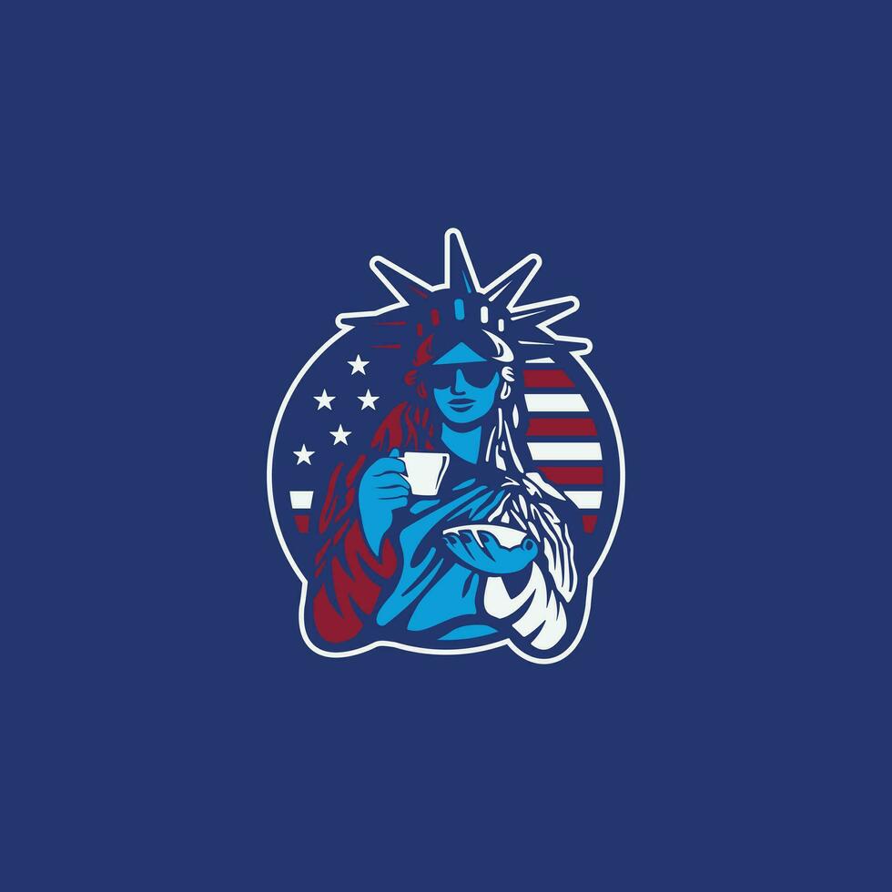 American Liberty Drink Logo. vector