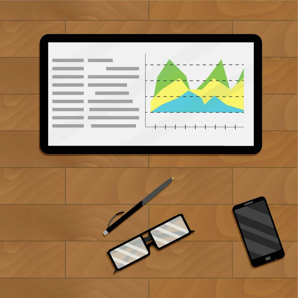 infografía y infochart económico, vector análisis lucro gráfico datos ilustración