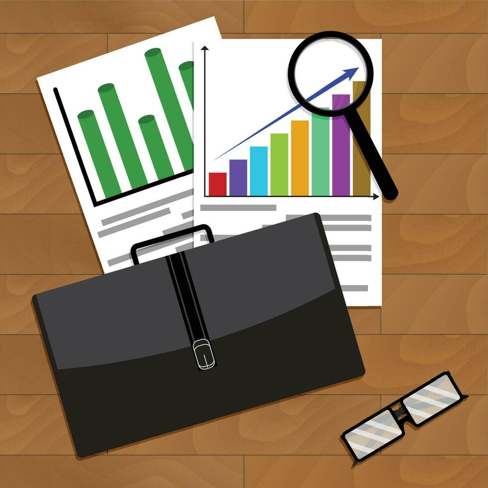 Analysis of economic growth in business. Vector economics development, illustration of economic recovery and downturn