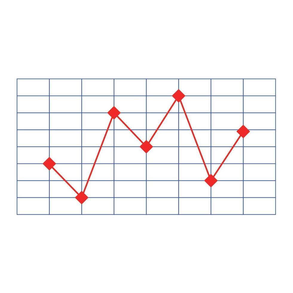 Business schedule vector. Graph color chart on grid net illustration vector