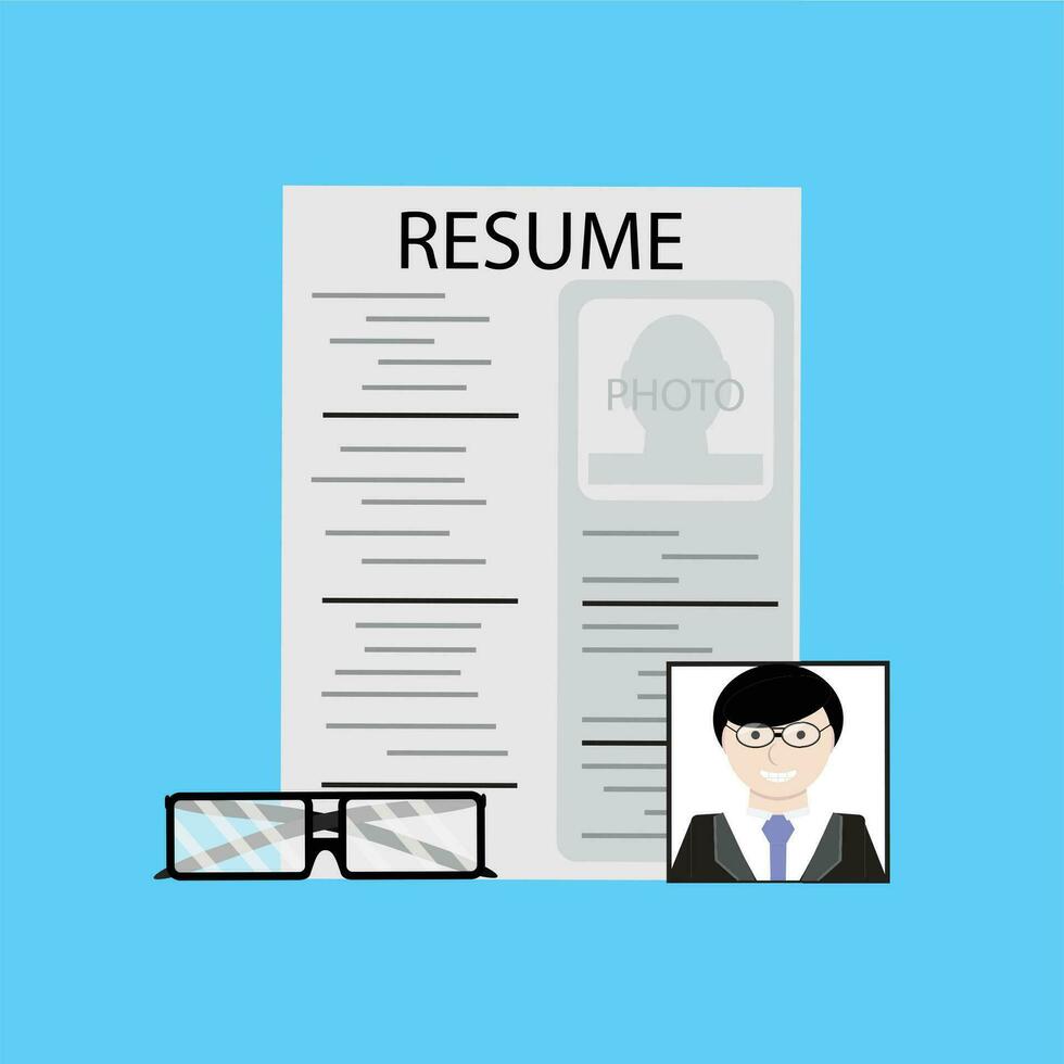 empleo, trabajo candidato. trabajo entrevista y contratación, vector trabajo buscar, ilustración de empleo y reclutamiento