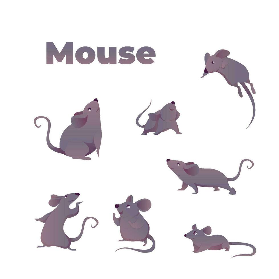 Mouse illustration, Mice Vector Illustration