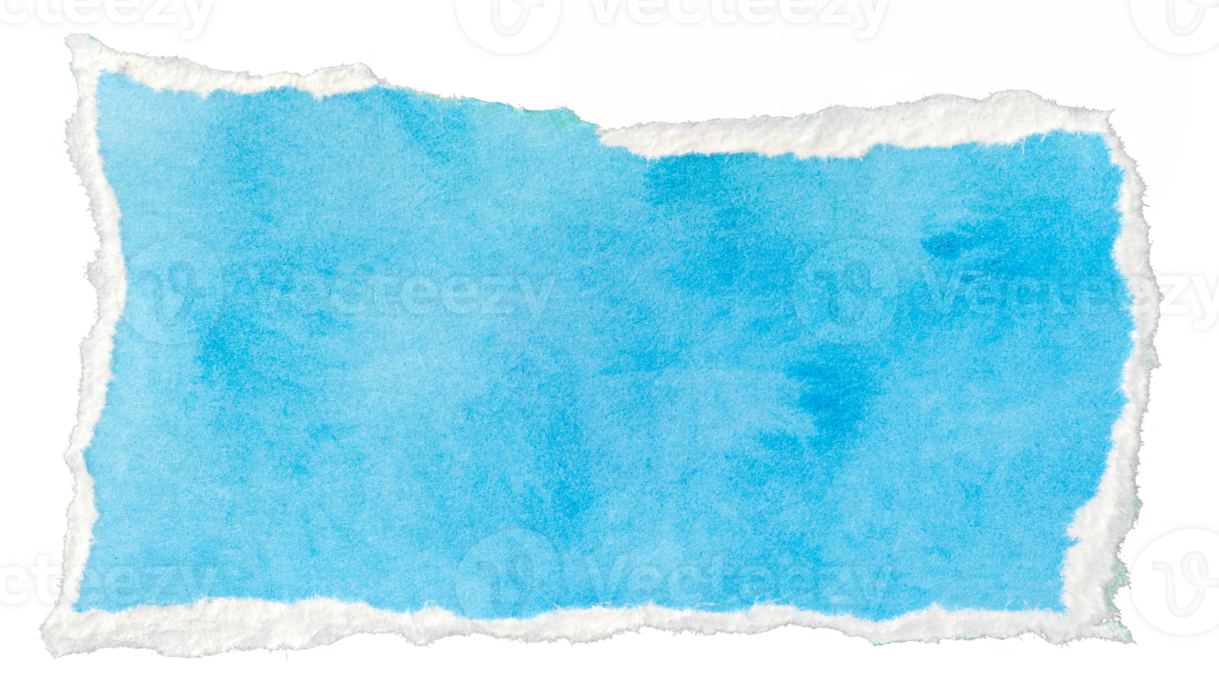 Ripped blue paper note message template isolated on transparent background png