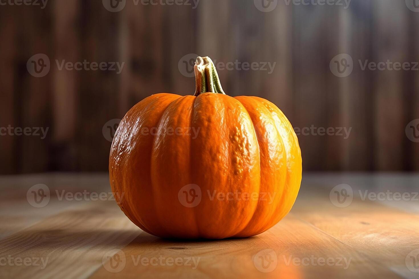 The pumpkin is lying on the floor in the room. AI Generative photo