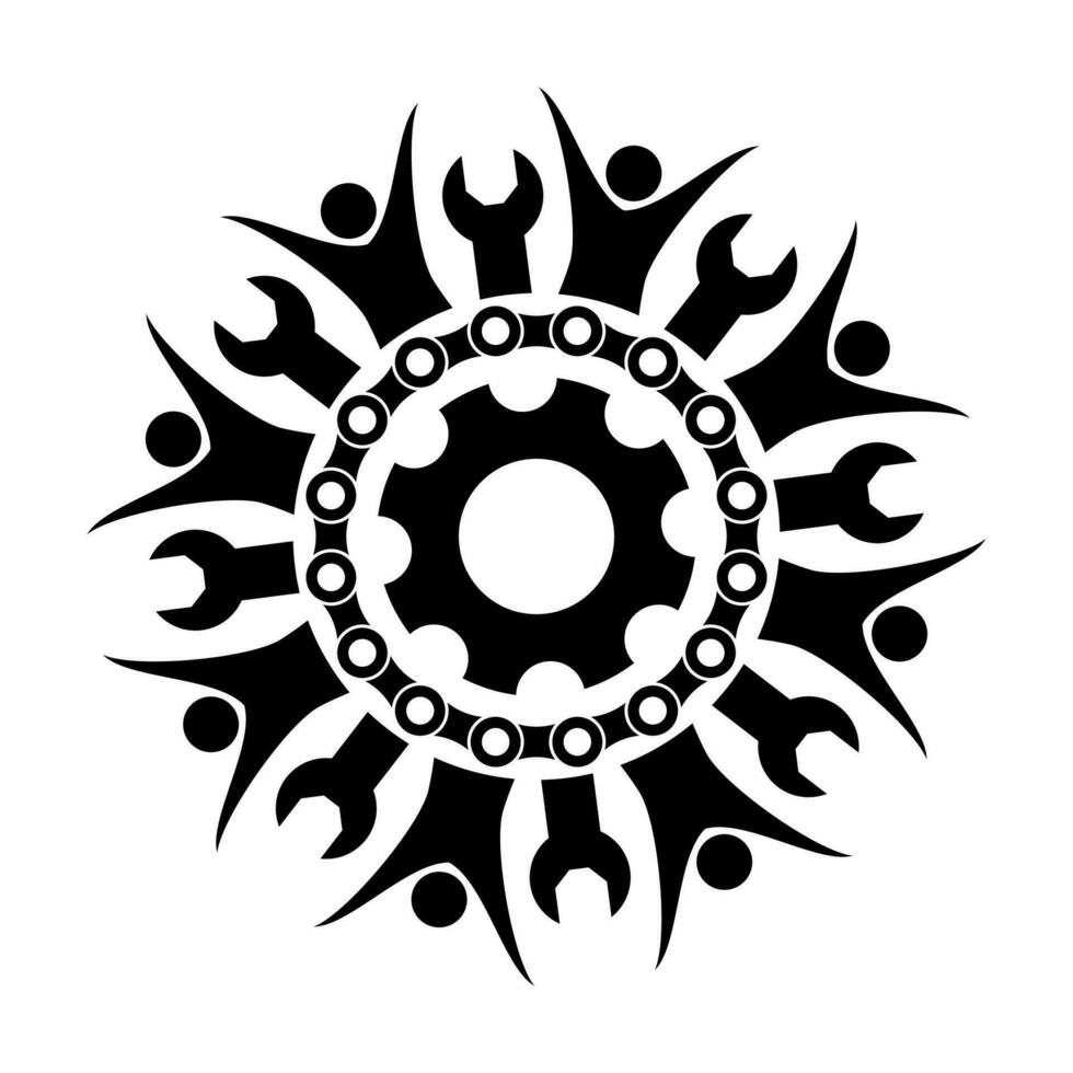 machine maintenance workshop logo vector