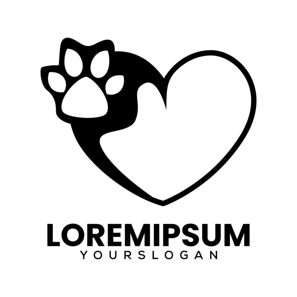 pet lover logo design vector