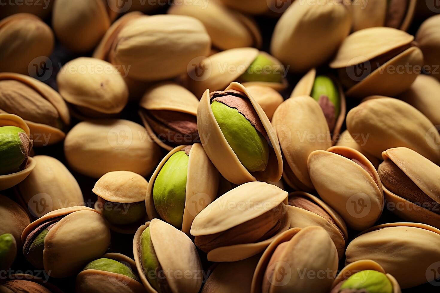 Pistachios in a shell close-up. photo