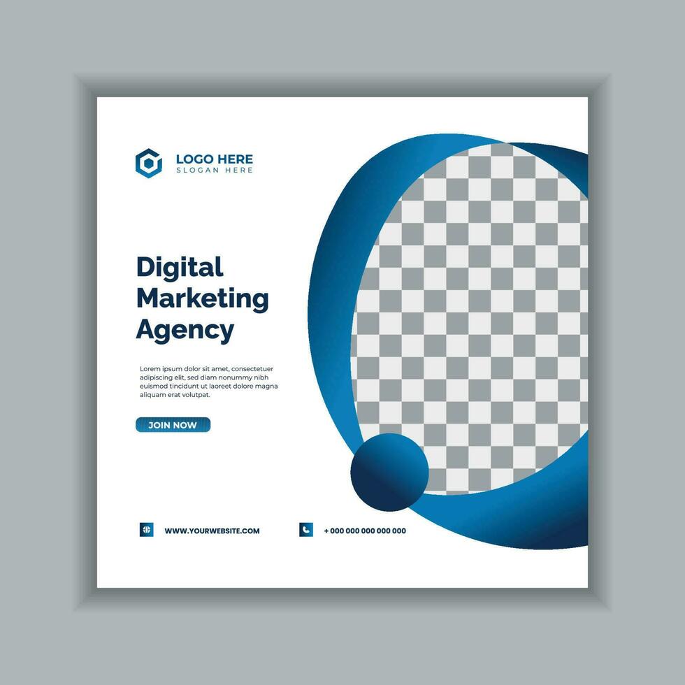 Digital marketing social media design post vector