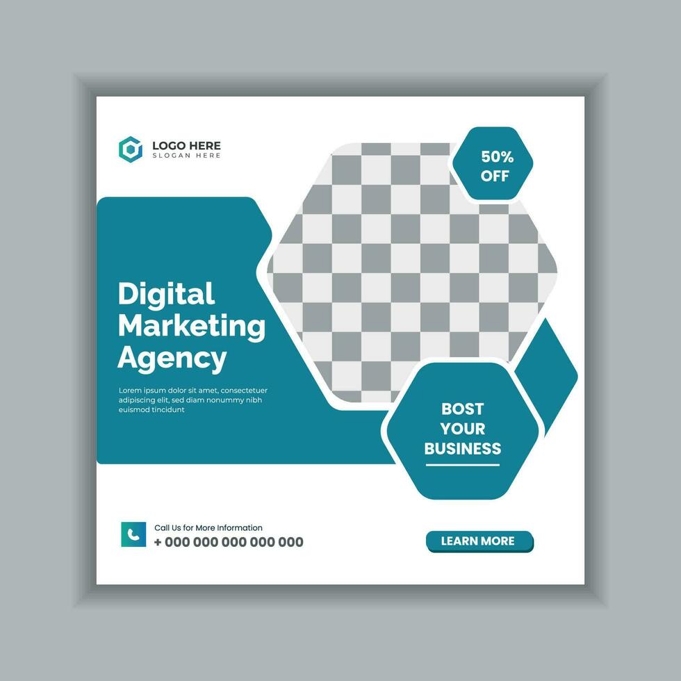 digital marketing social media design post vector
