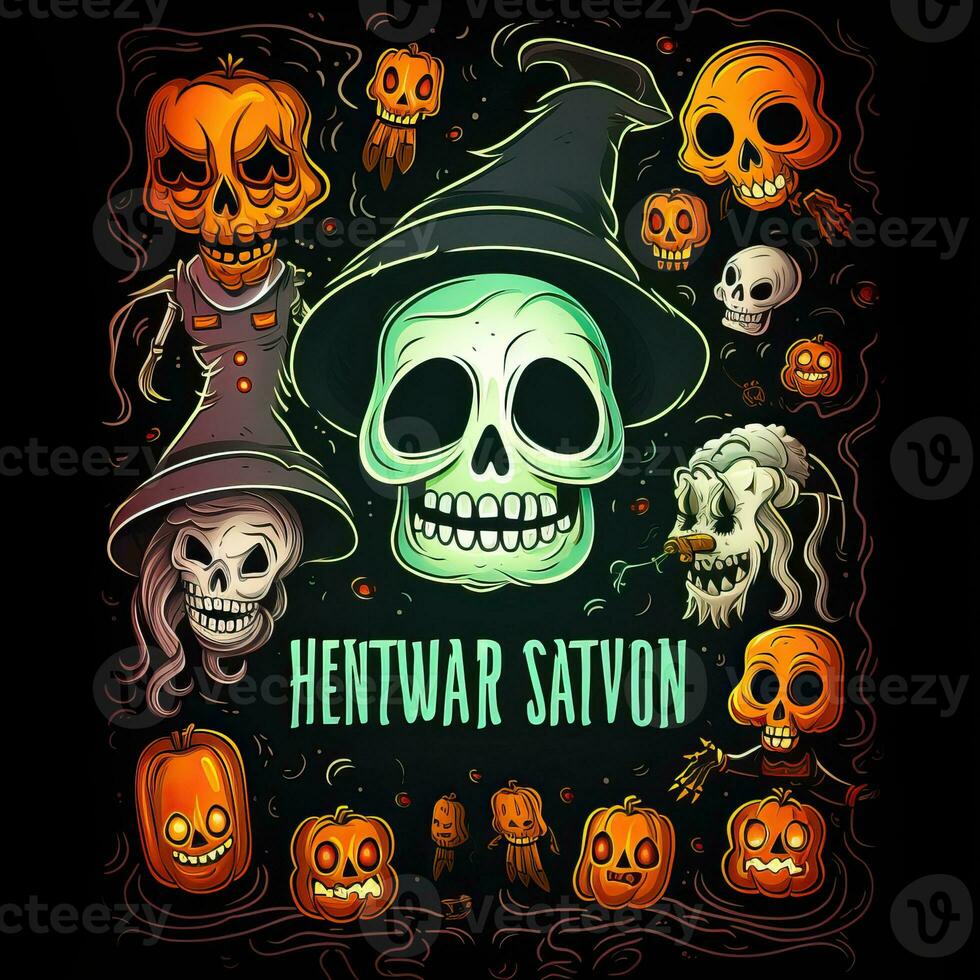 Cover for Halloween activity book for kids high quality ai generated image photo