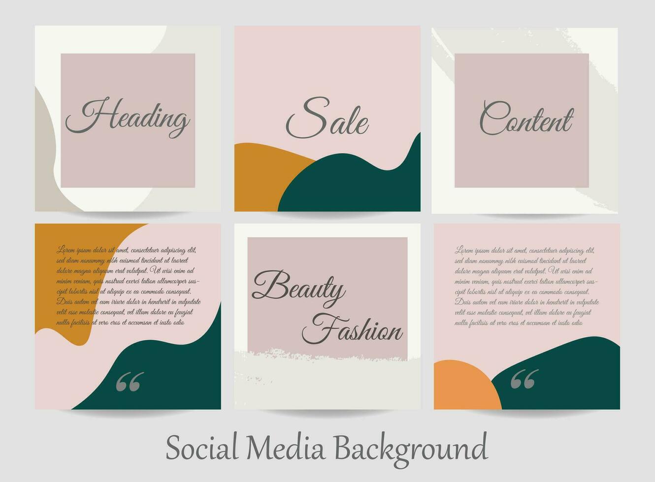 Minimal abstract social media story post feed background, and web banner template. Colorful spring-summer pastel torn ripped paper texture mock-up for beauty care, jewelry, wedding, makeup vector