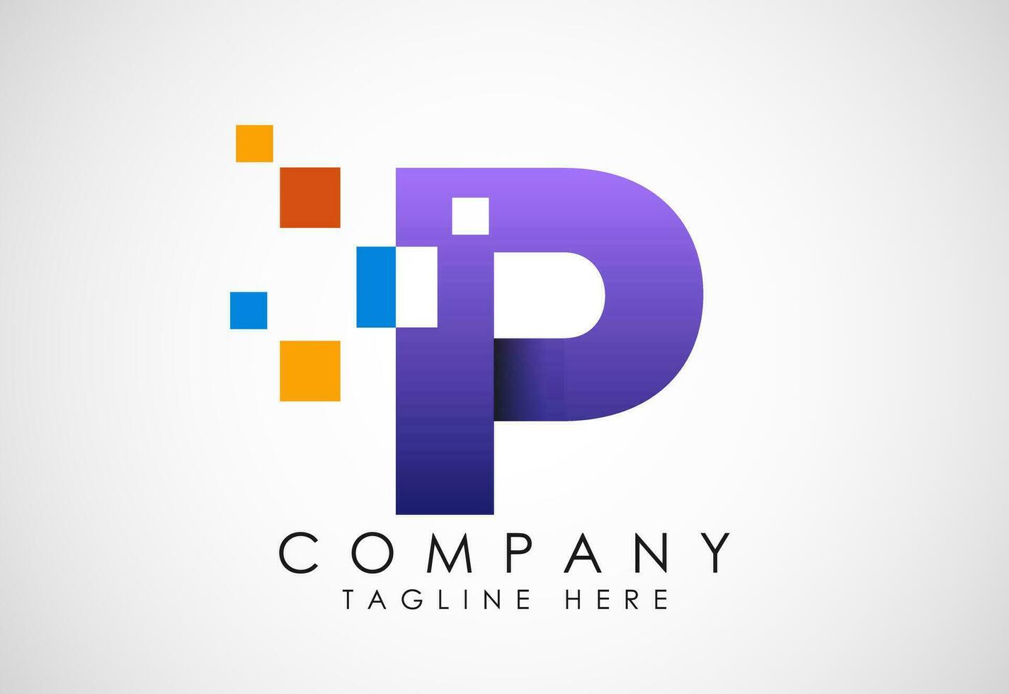English alphabet with data pixel. Creative technological modern data pixel logo vector