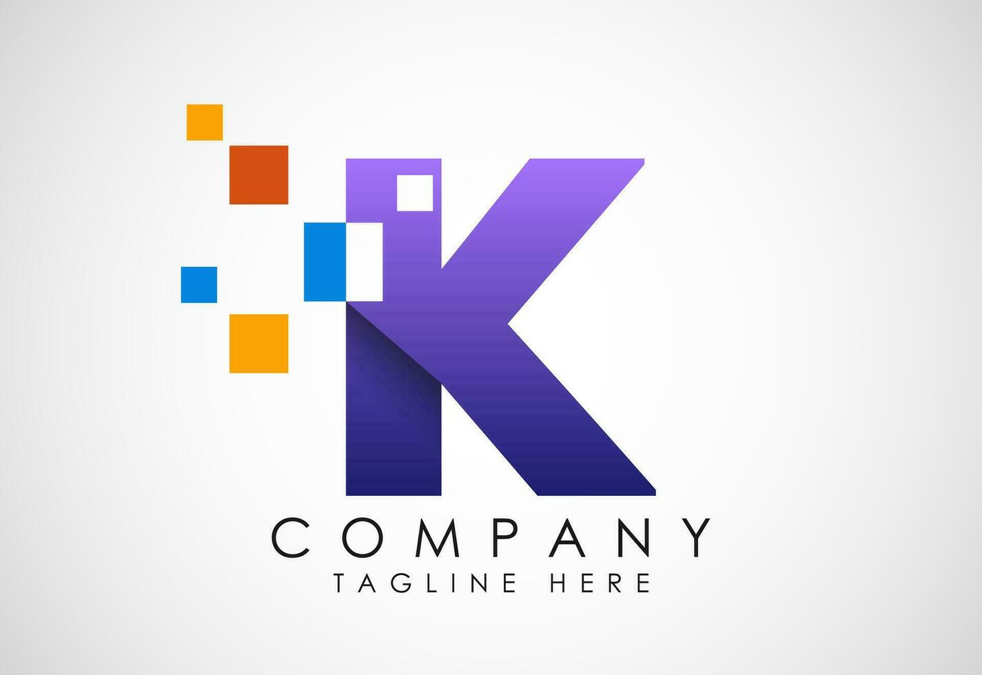 English alphabet with data pixel. Creative technological modern data pixel logo vector