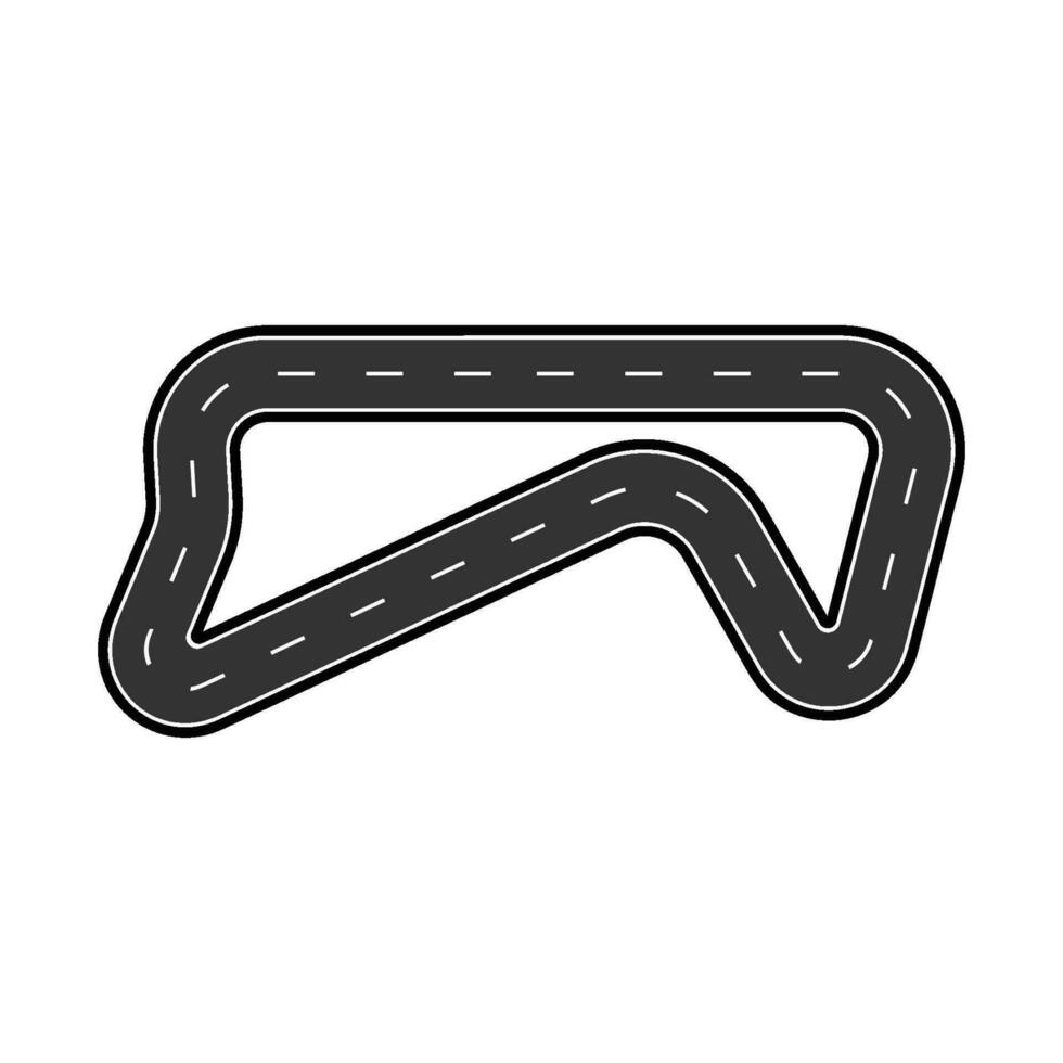 Racing circuit icon vector