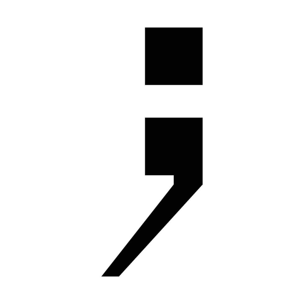 semicolon icon vector