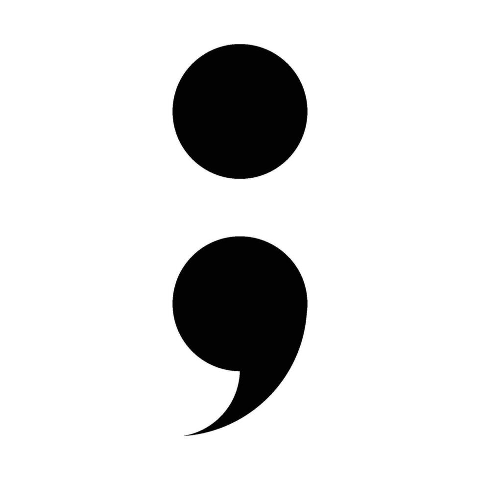 semicolon icon vector