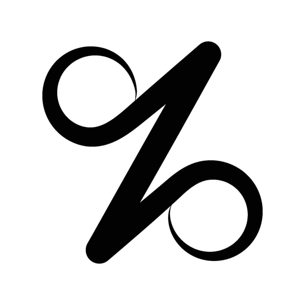 matemáticas símbolo icono por ciento vector