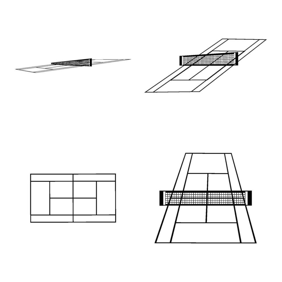 tennis court icon vector