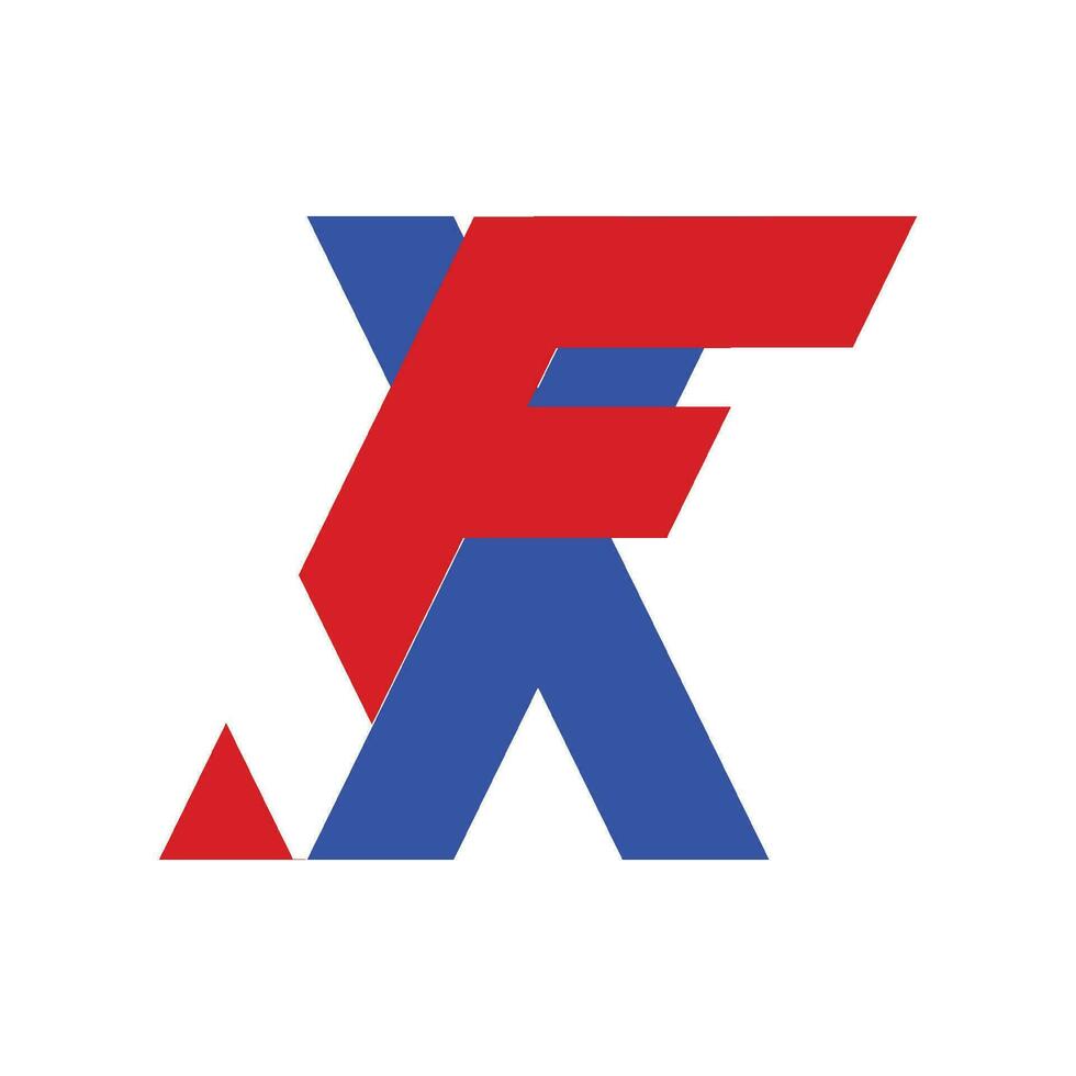 letter logo x and f ,xf vector