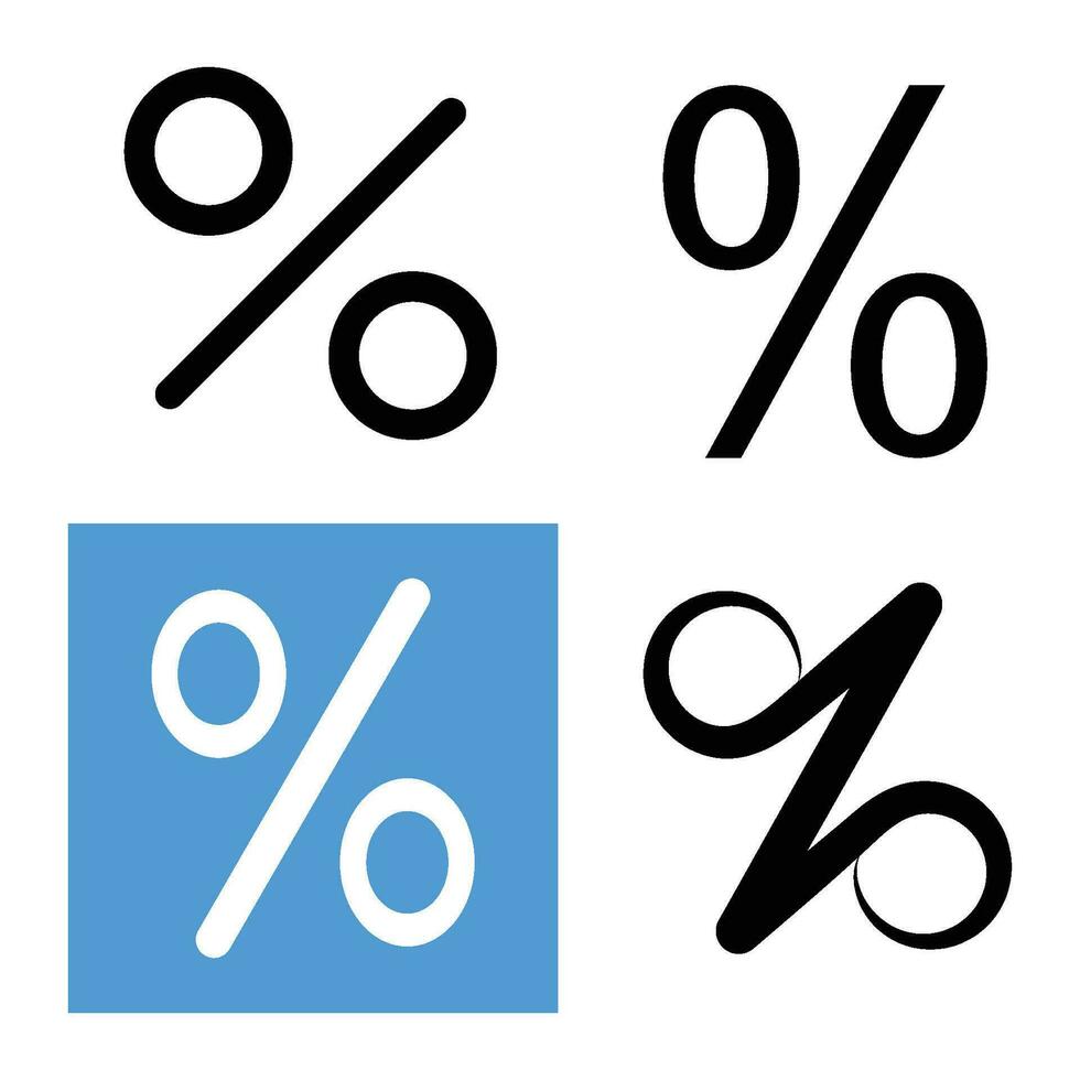 math symbol icon percent vector
