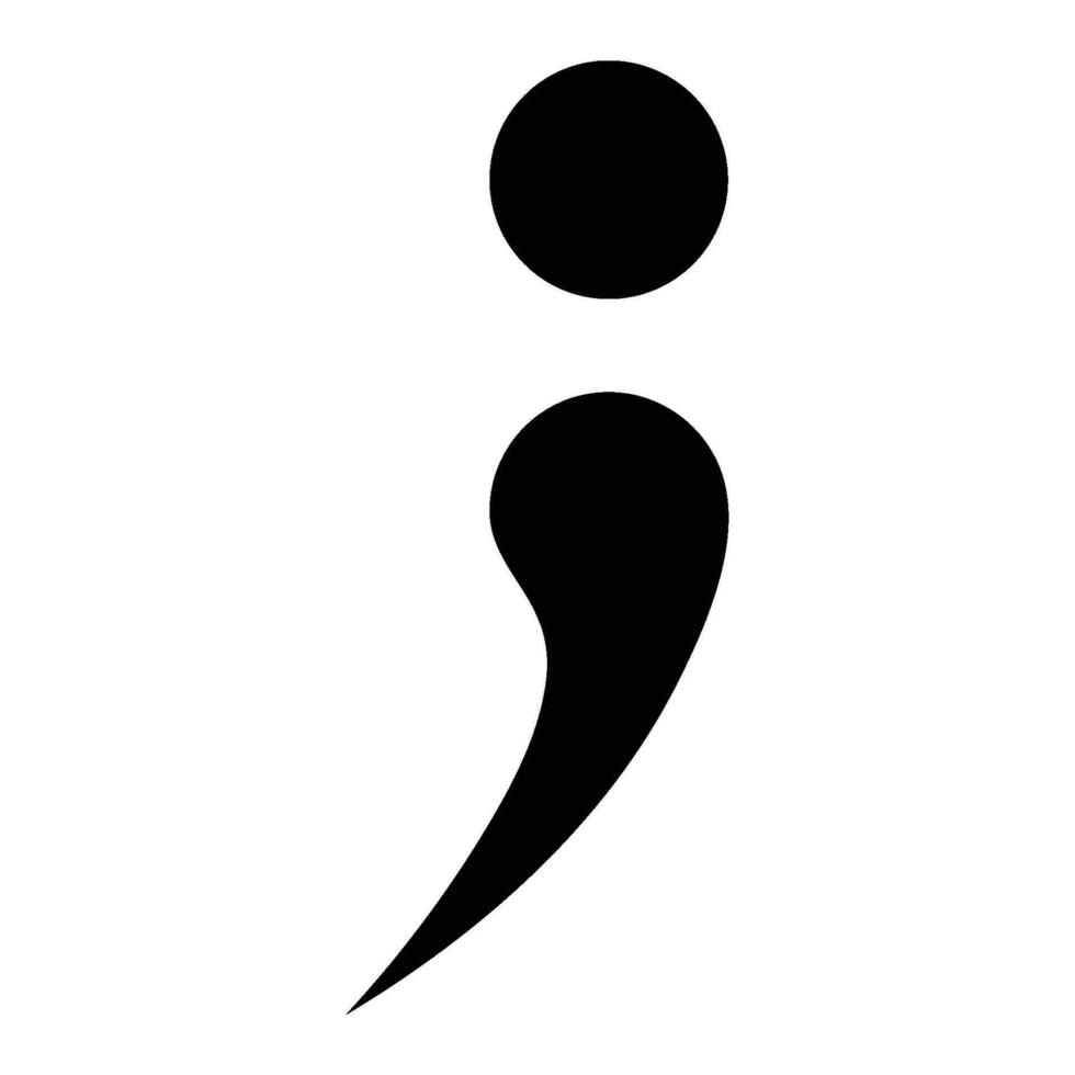 semicolon icon vector