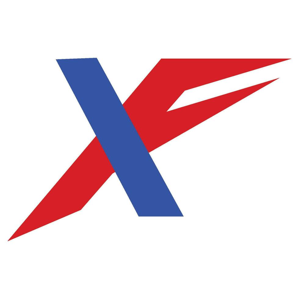 letter logo x and f ,xf vector