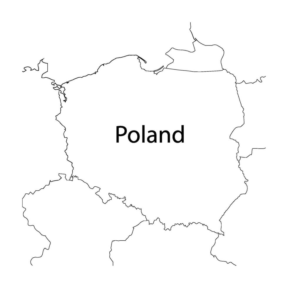 poland map icon vector