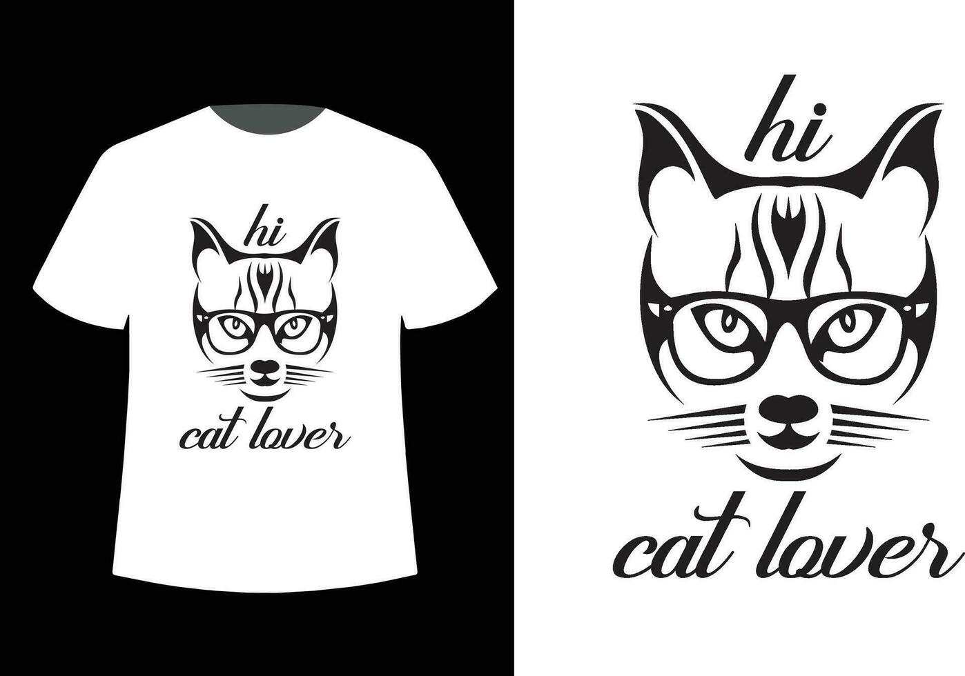 gato amante camiseta diseño vector