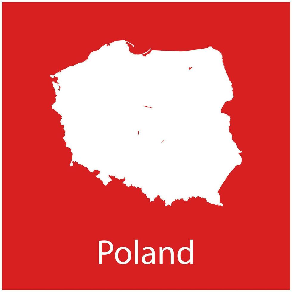 Polonia mapa icono vector