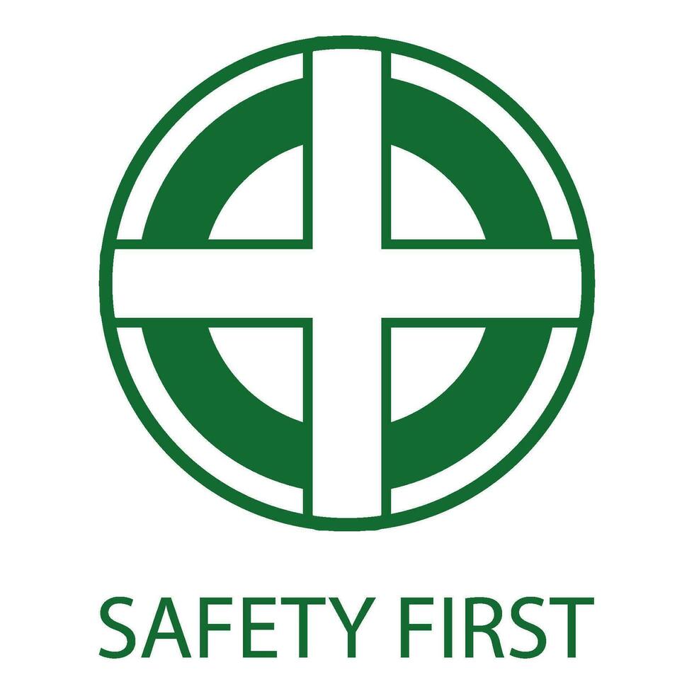 Safety first icon vector