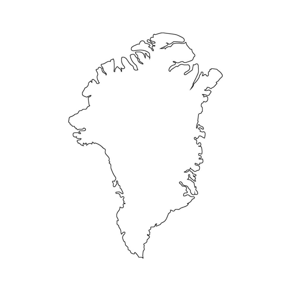 Groenlandia mapa icono vector